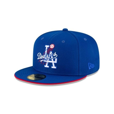 Los Angeles Dodgers Gorra | New Era MLB Double Logo 59fifty Fitted Cap Mexico - Azules